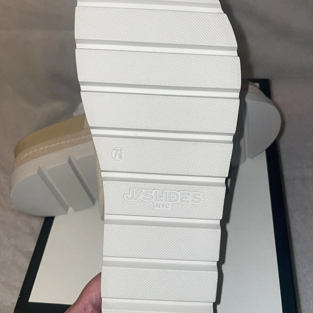 NWT J/SLIDES RICE Sand Suede Sandal - Picture 15 of 15